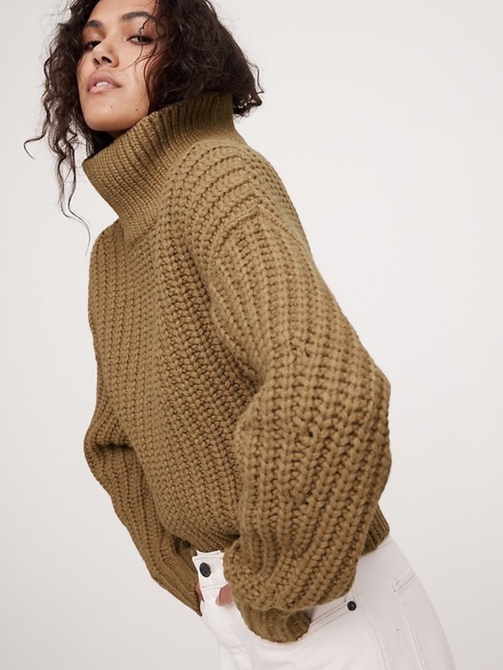 Banana Republic Wool Blend Cropped Sweater, BNWT, size Large